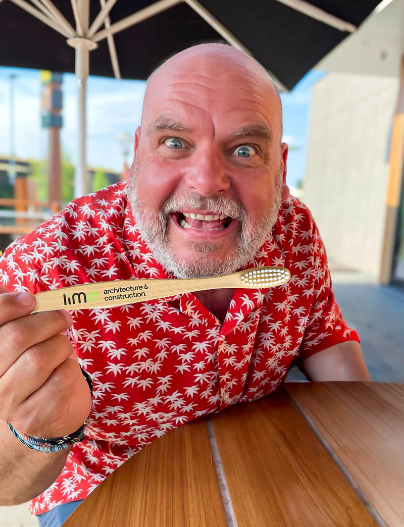 Lime-branded toothbrush